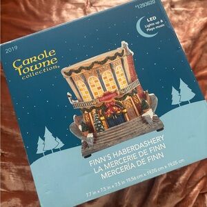 Lemax Carole Towne Collection Finn's Haberdashery - Blue and Red